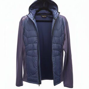 RLX Ralph Lauren Hybrid Jacket Men's M Navy Blue Quilted Full Zip NWT